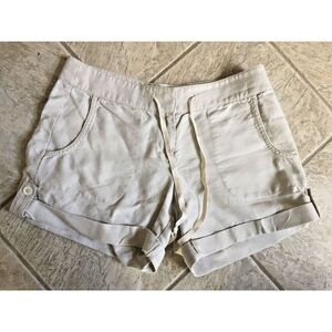 Womens J. CREW Khaki Chino Shorts sz 2 inseam 4.5"‎ Cotton and Linen